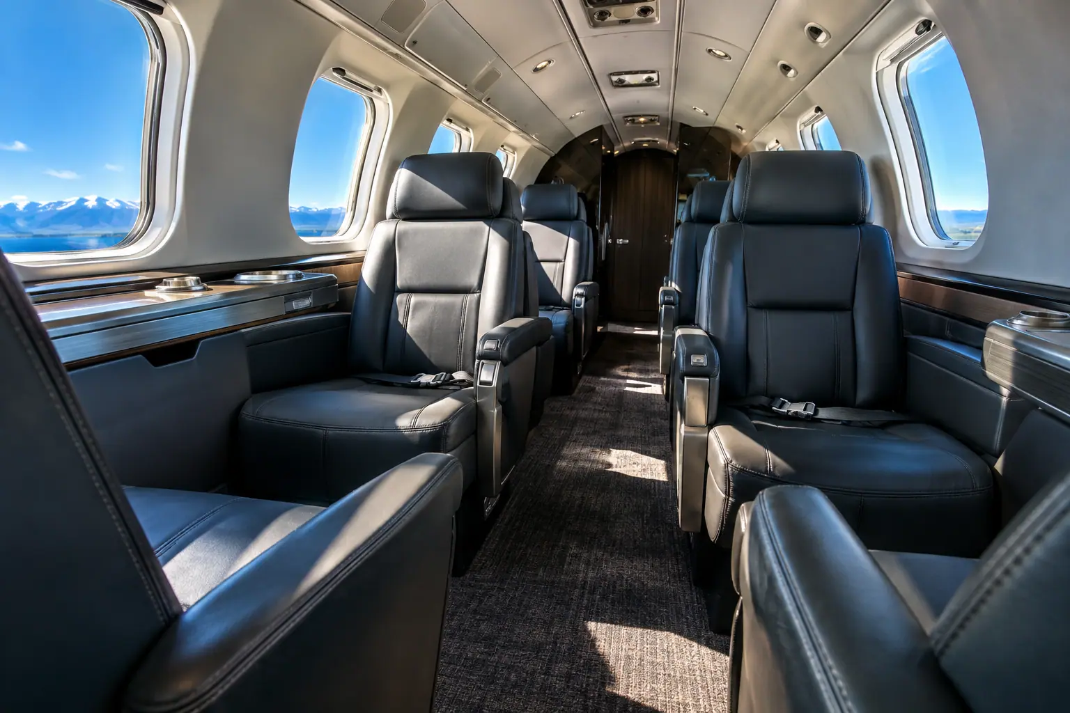 Turboprop cabin interior