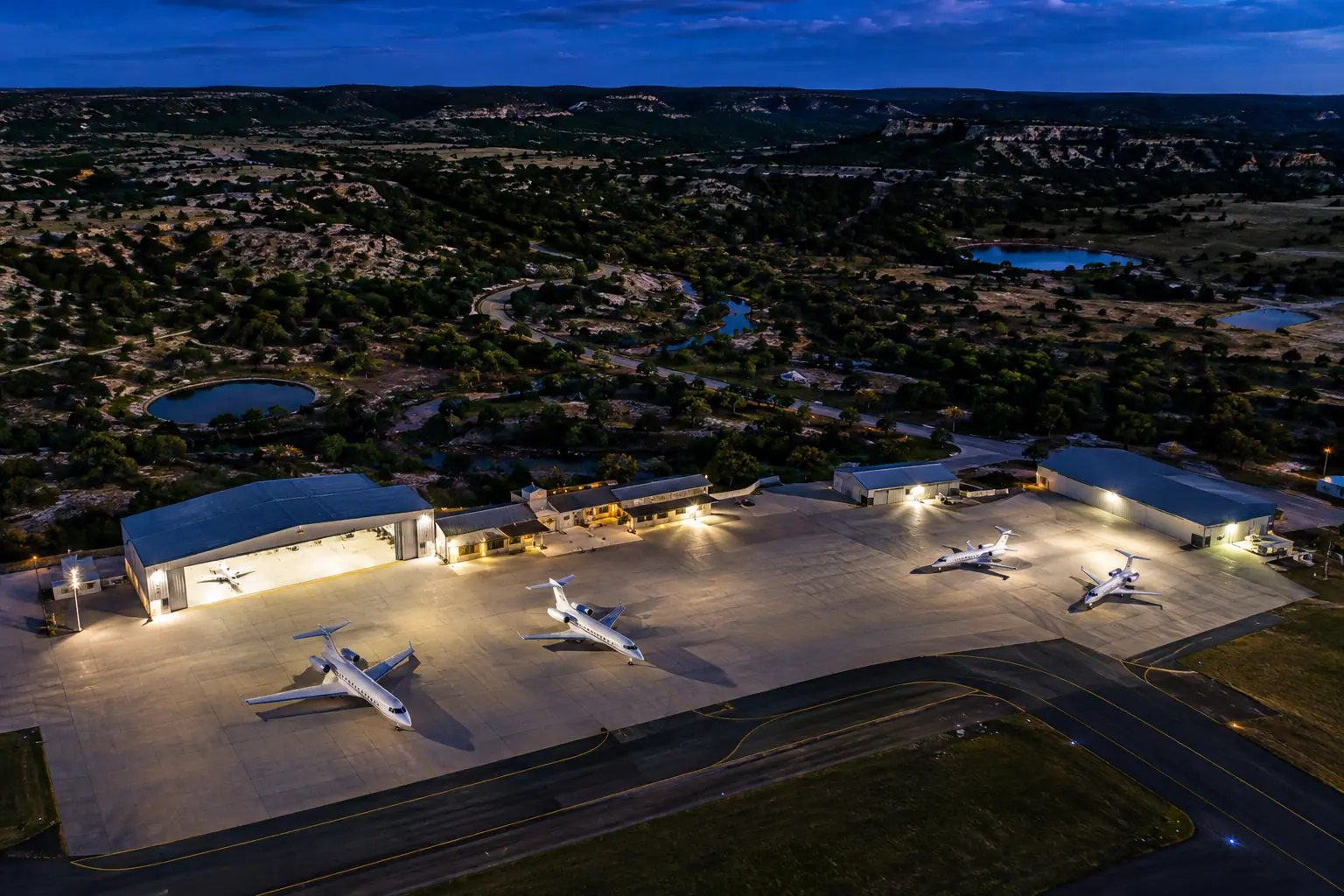 Private jets at San Antonio International Airport